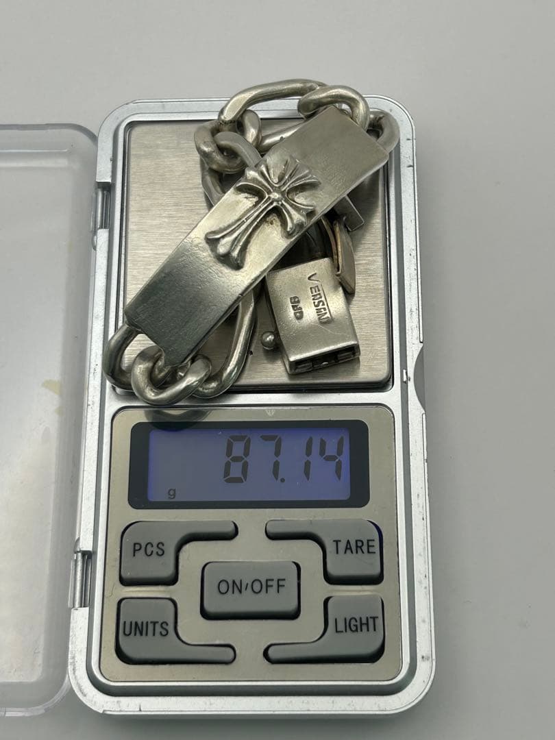 VERSANI ベルサーニ 925シルバー クロス IDブレスレット 喜平 極太