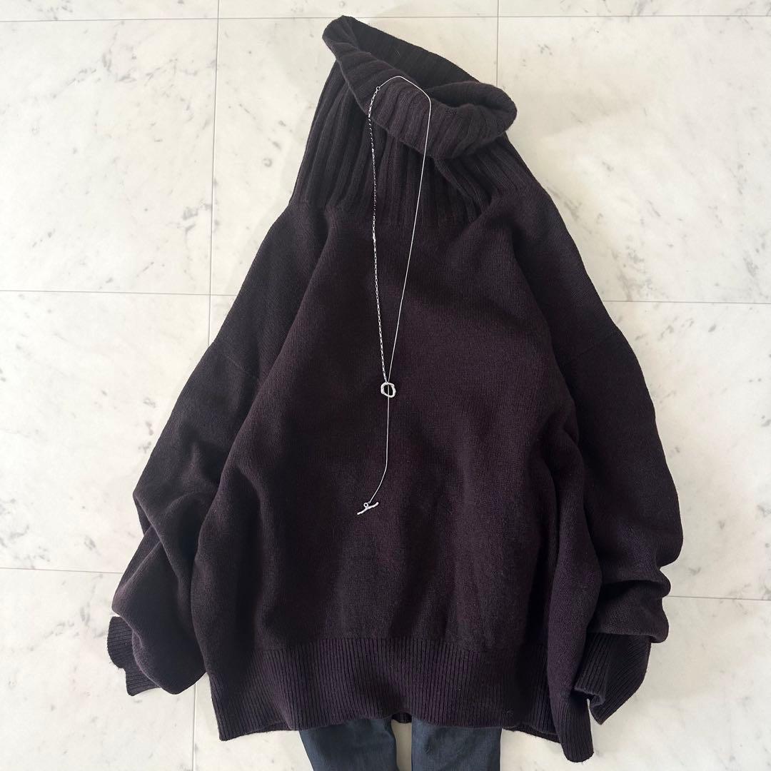 極美品＊スピックアンドスパン カシミヤウールタートルネックニット 日本製 ウールカシミヤ タートルネックプルオーバー（ニット／セーター