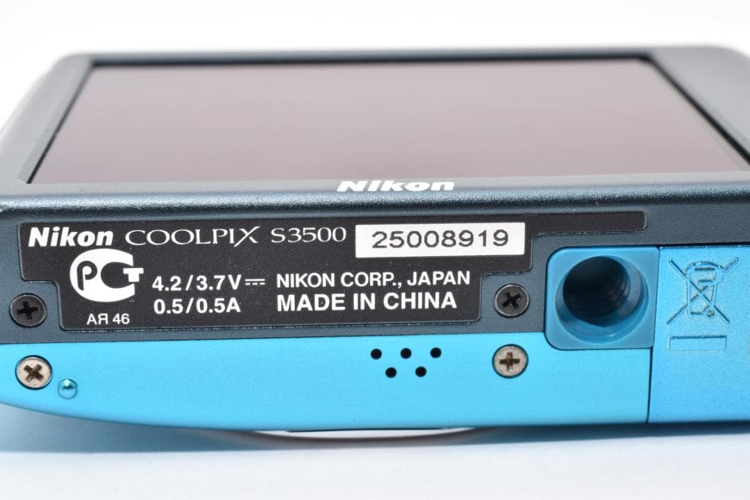 極美品】Nikon COOLPIX S3500 ブルー デジカメ#1968 - メルカリ