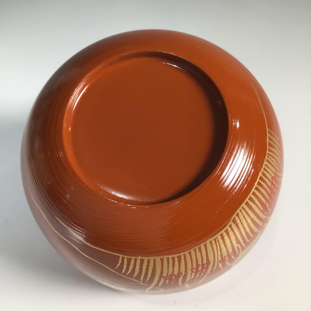 N758 棗 『田中宗凌作』『橘水鳥蒔絵』『白粉解棗』 共箱 茶道具