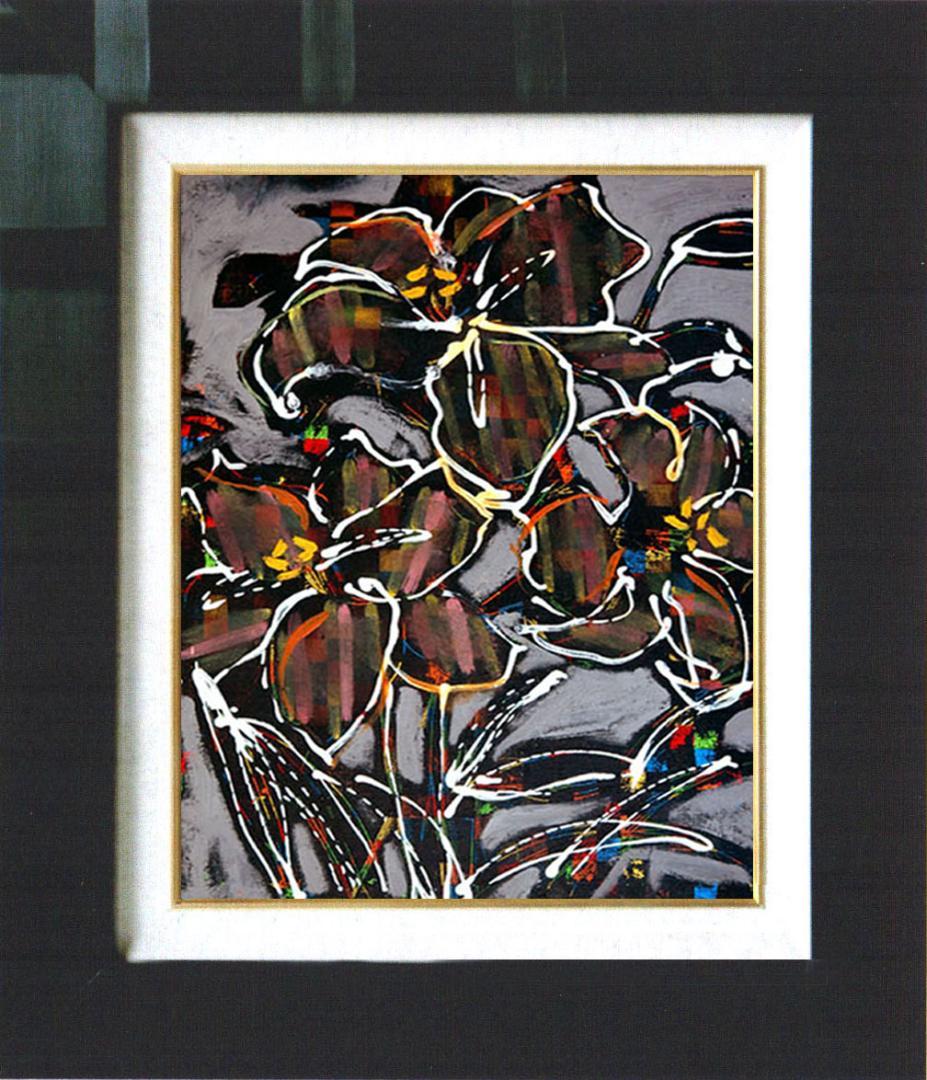 絵画 インテリア 絵 油絵 F4-090416 花 ゆり - メルカリ