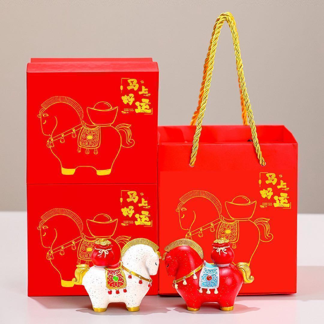 2個セット】馬 置物 幸運 繁栄 贈り物 正月 ギフト 午年 フィギュア