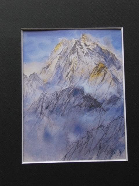 福王寺法林、【ヒマラヤの朝】、希少な額装用画集より、新品額装付 福王寺法林「ヒマラヤの朝」買取実績｜美術品・絵画買取センター