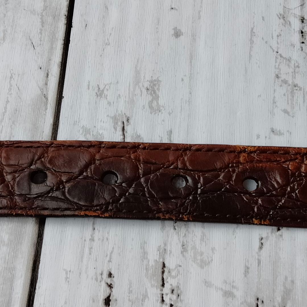 ブルネロクチネリ【クロコレザー】ベルト ブラウン系 極上レザー