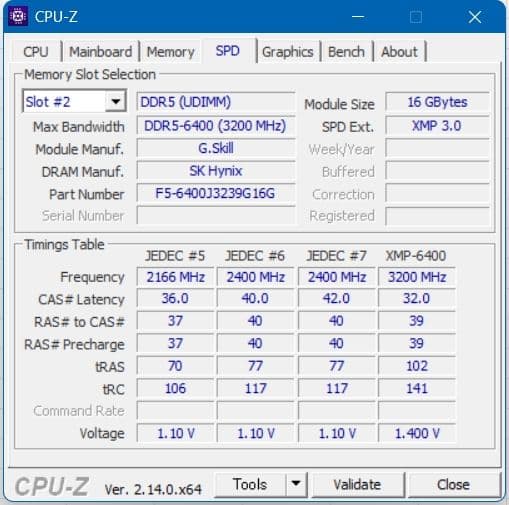 G.Skill DDR5-6400 16GB 2枚組 RGBメモリ