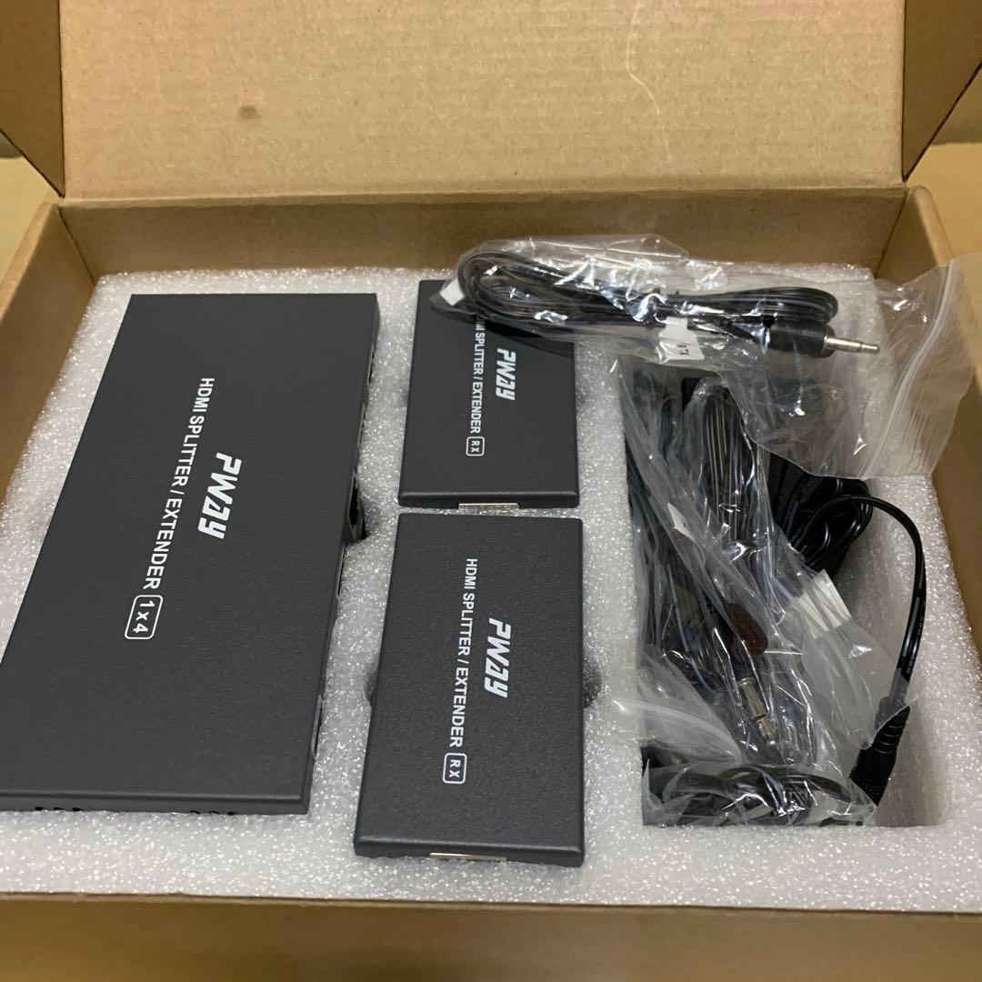 POC HDMIエクステンダー LAN 3D分配器 4出力