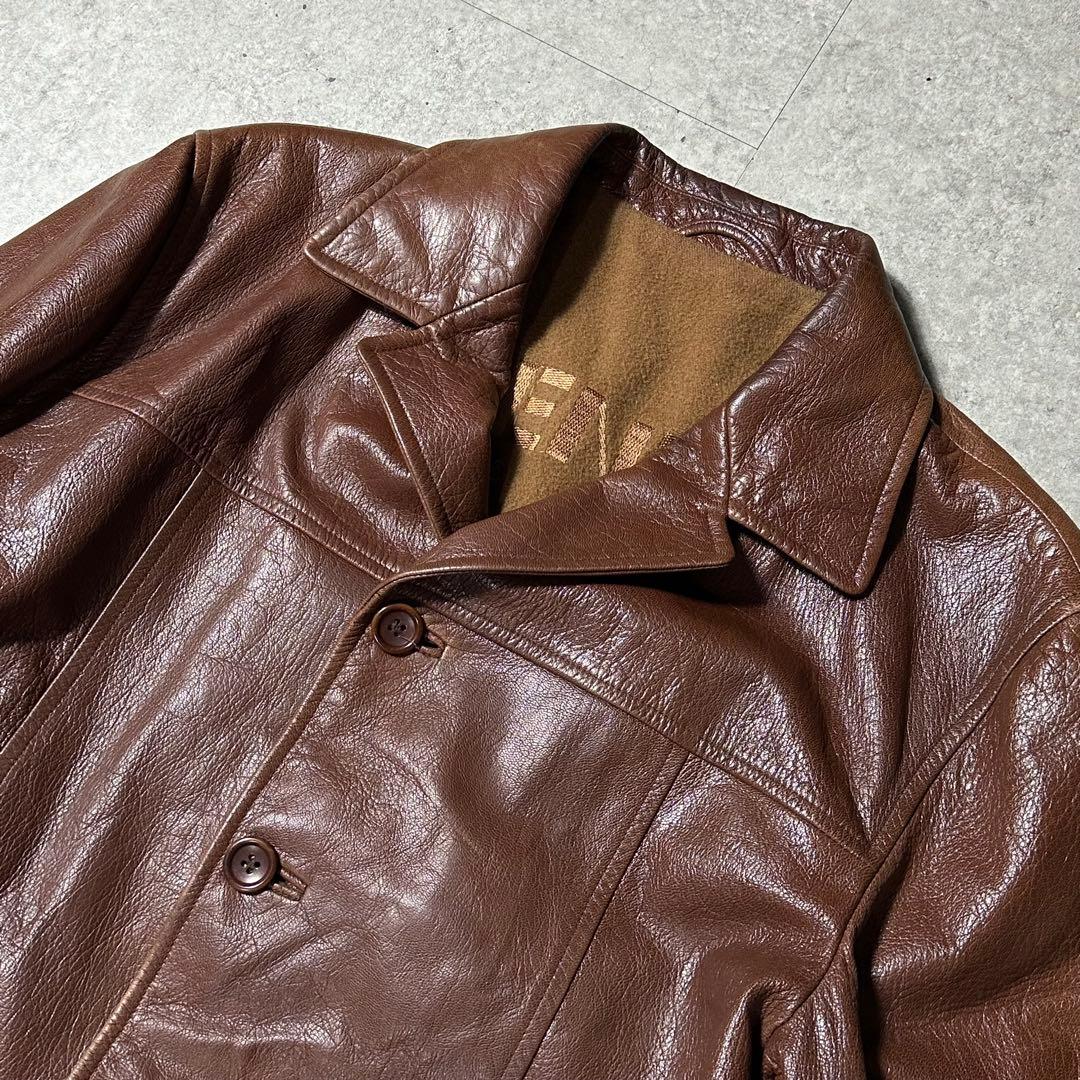 KENZO HOMME 羊革 カーコート ブラウン archive - メルカリ