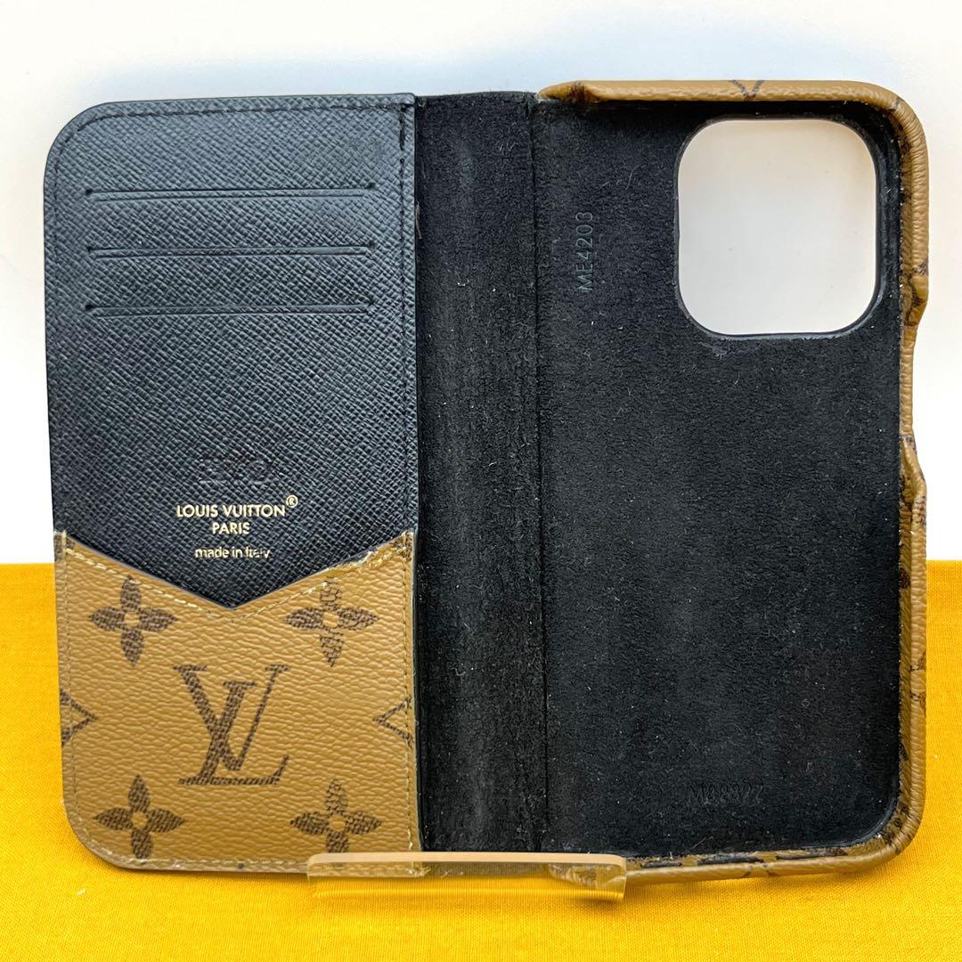 iPhone15 Pro ケース ルイヴィトン モノグラム リバース 手帳型 - メルカリ