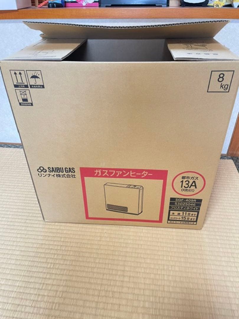 美品　リンナイRinnai ガスファンヒーター　ホワイト　SGF-409R