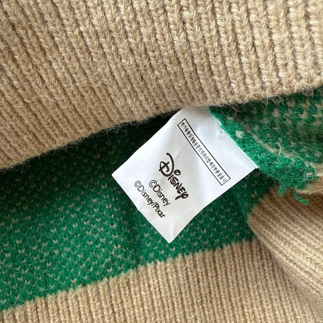 ディズニー ミッキー ハーフボタン ボーダーニット LINK@/リンクアット