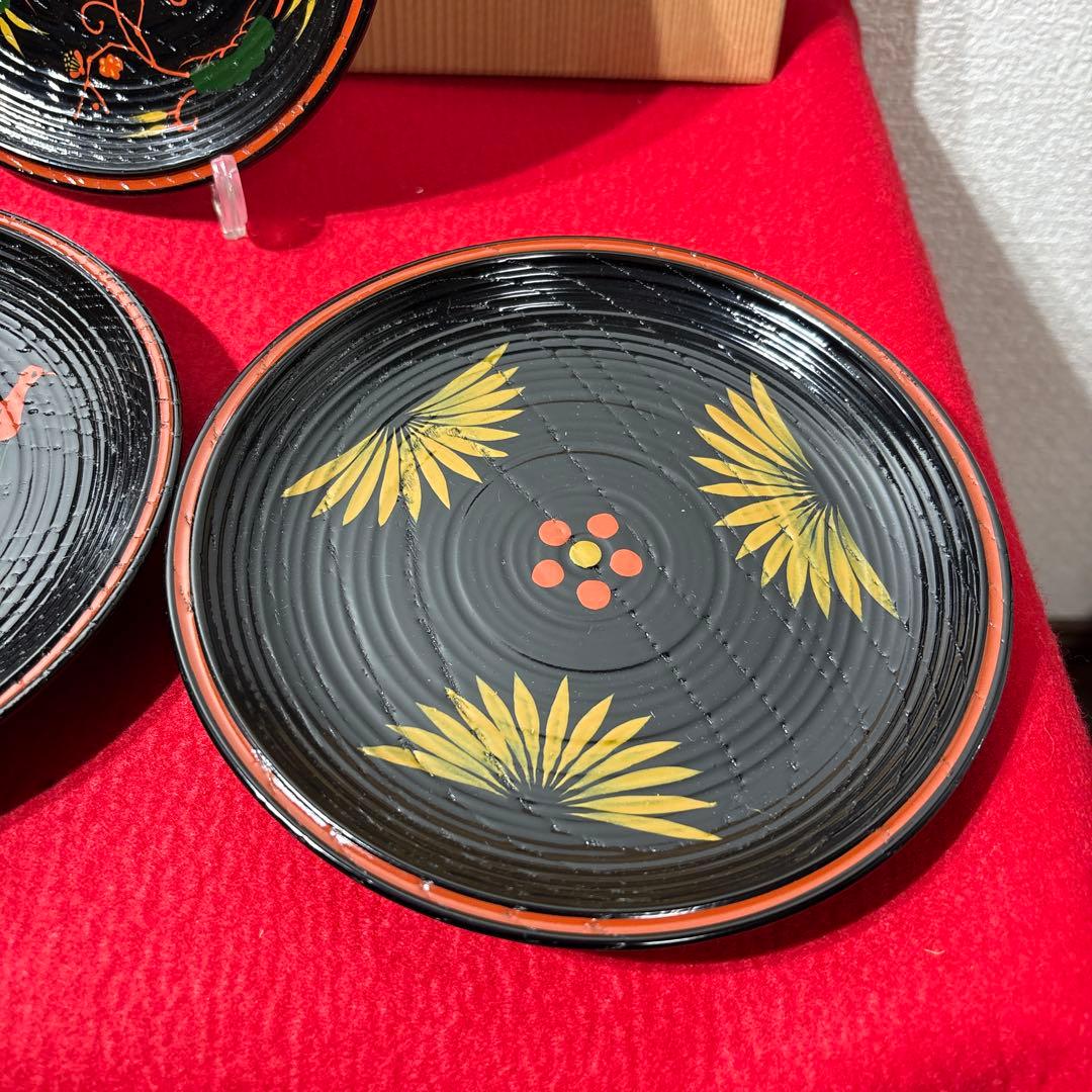 未使用 平安象彦 銘々盆 茶道具 漆器 皿 絵変わり 5枚組 - メルカリ