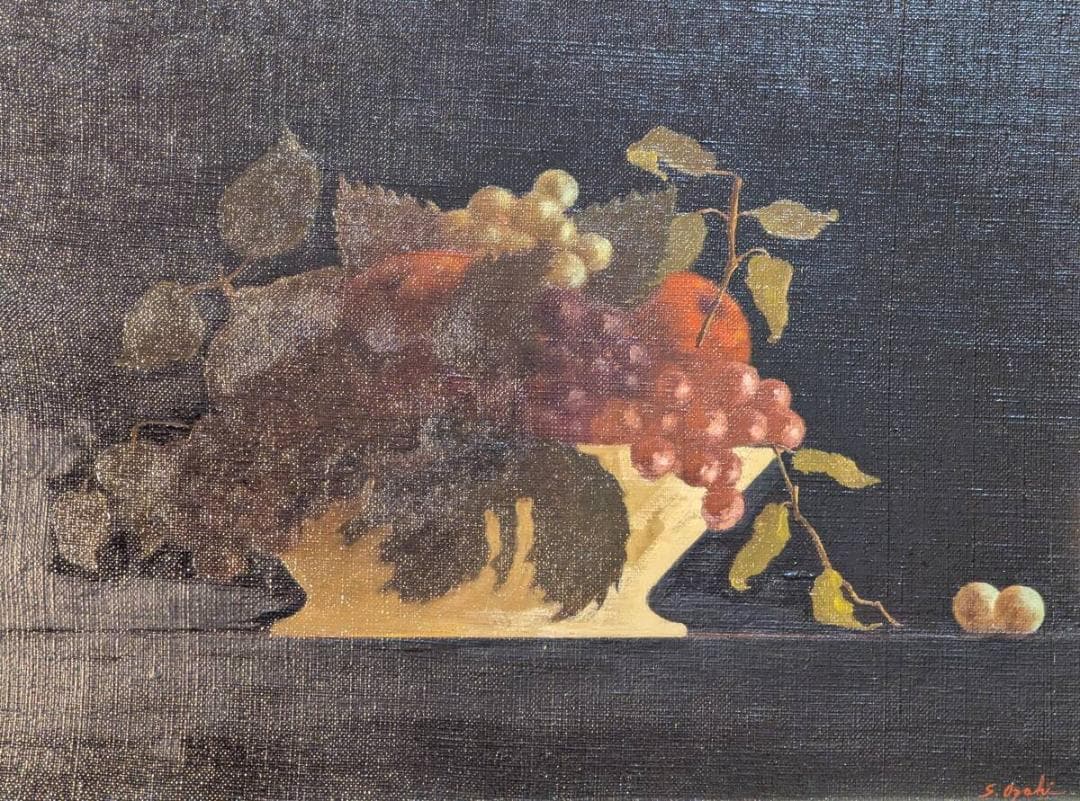 真作】絵画 尾崎進 油彩4号 静物 バロック風の重厚な一作 X117 - メルカリ