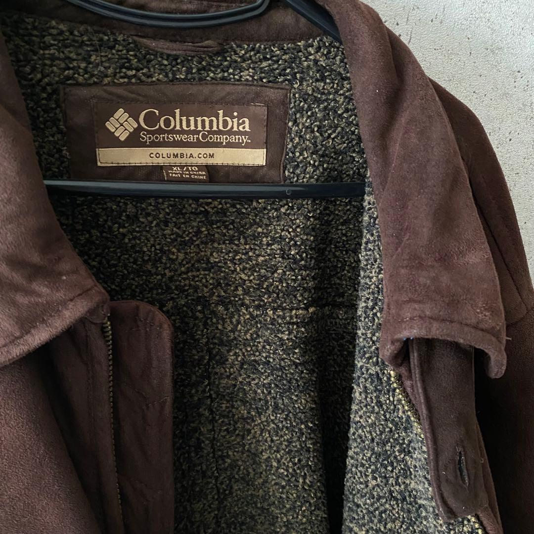 コロンビア スウェード ジャケット 古着 - メルカリ