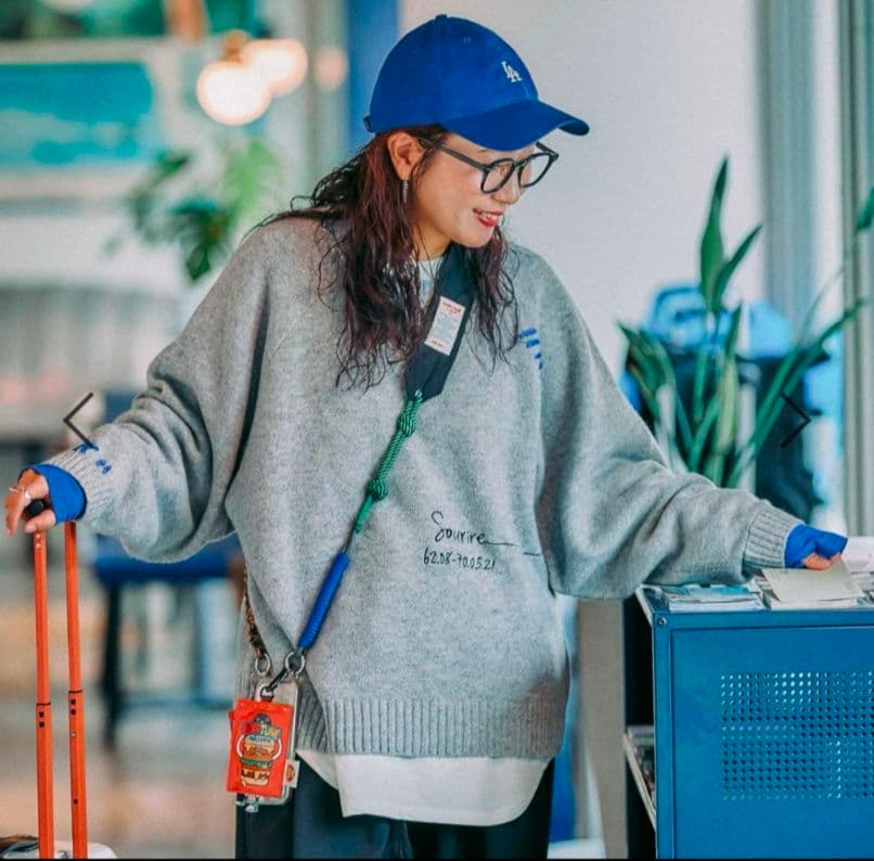 新品！ニコアンド be with M Misayo配色ドルプルオーバー グレー