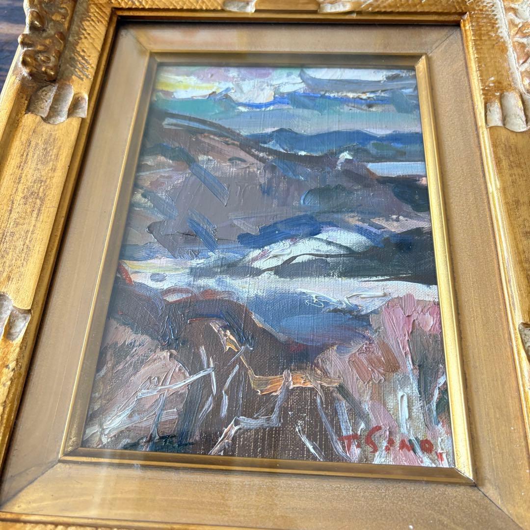 篠崎輝夫「富士五湖 篭坂峠」油彩 SM 額装 油絵 油画 絵画 A - メルカリ