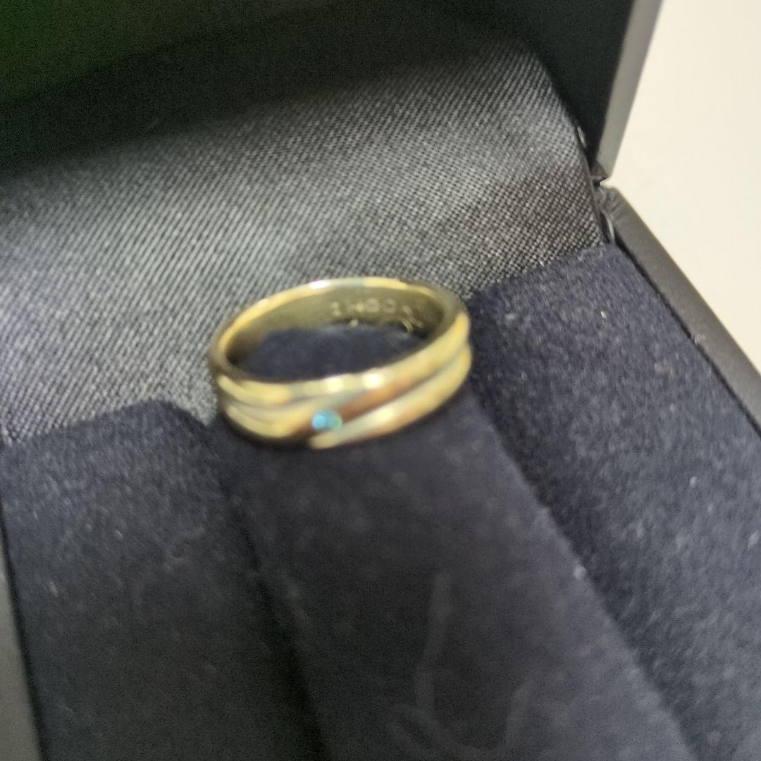 恆*洋様 WGk18リング 青色宝石付き - メルカリ