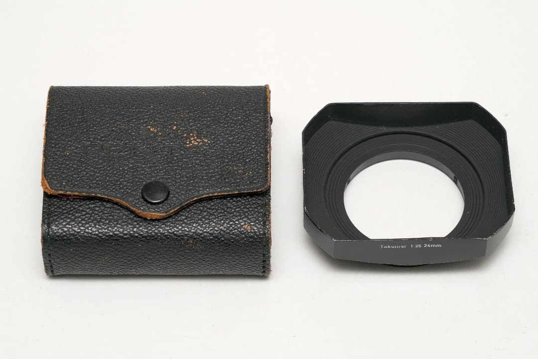 ペンタックス タクマー24mmF3.5 専用メタルフード（ケース付）ビンテージ品