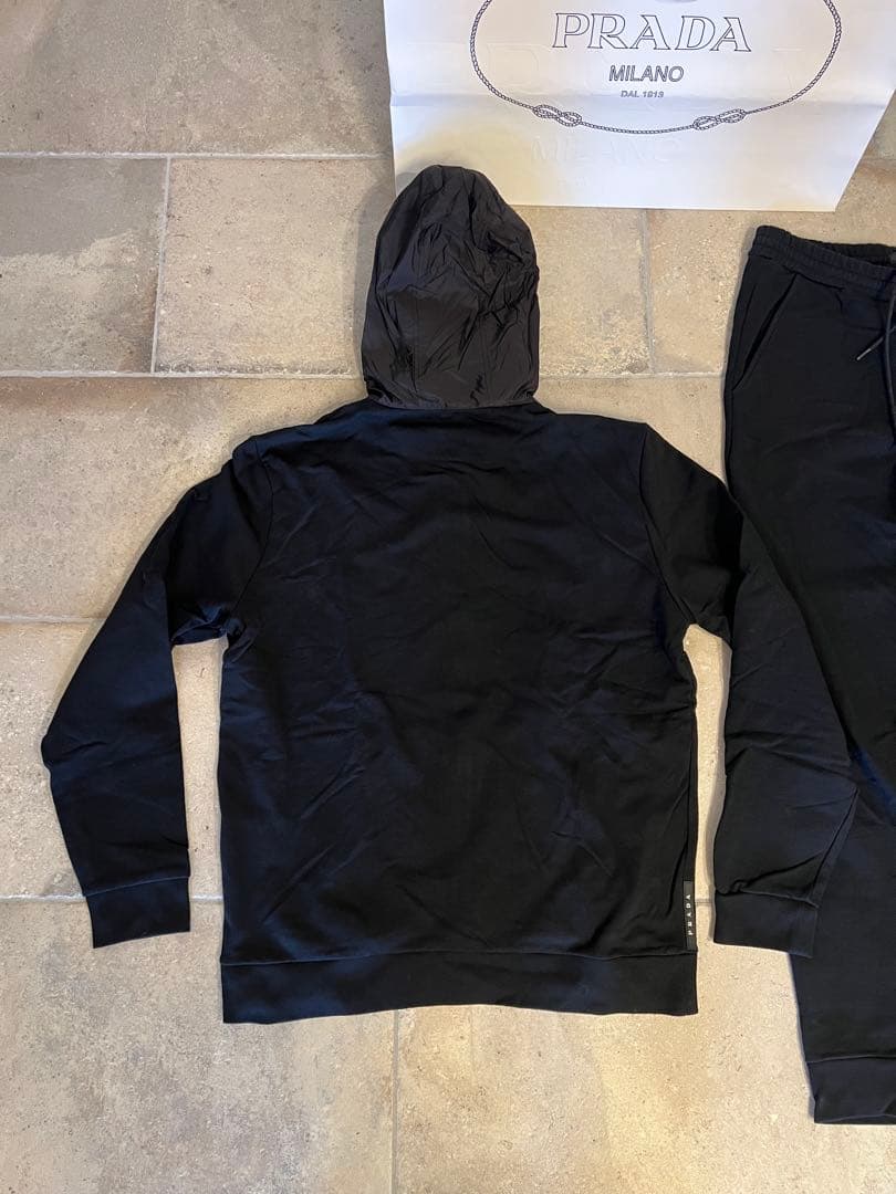春 PRADA プラダ セットアップ ジップアップフーディパーカー&パンツ