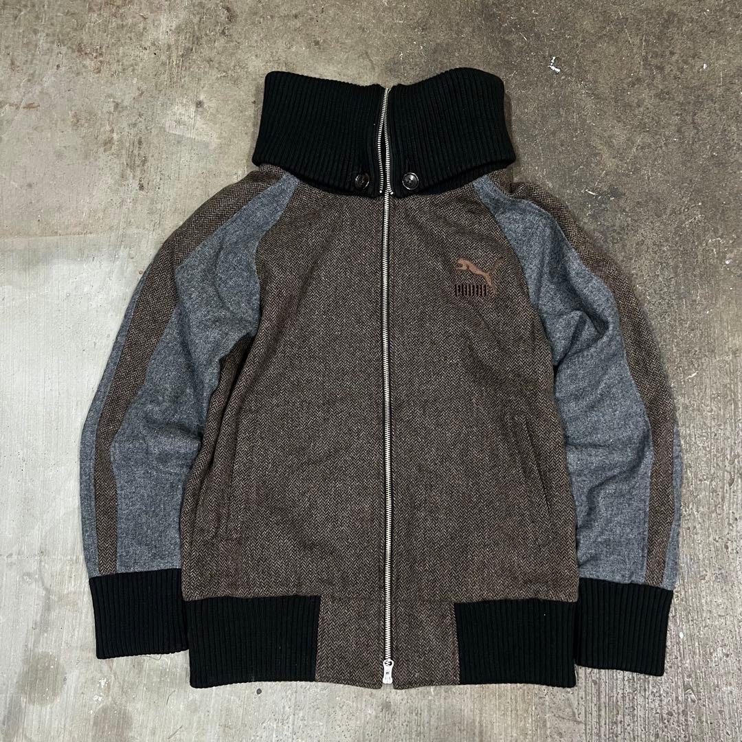 ジャケット・アウター 00's y2k puma discovered tweed jacket Vintage Y2K White Parasuco Tech Coyote Fur Trim Ski Jacket