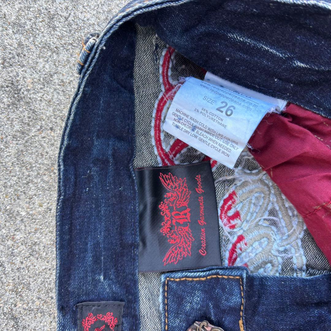 ✨希少刺繍✨RED PEPPER エドハーディー ハート y2k