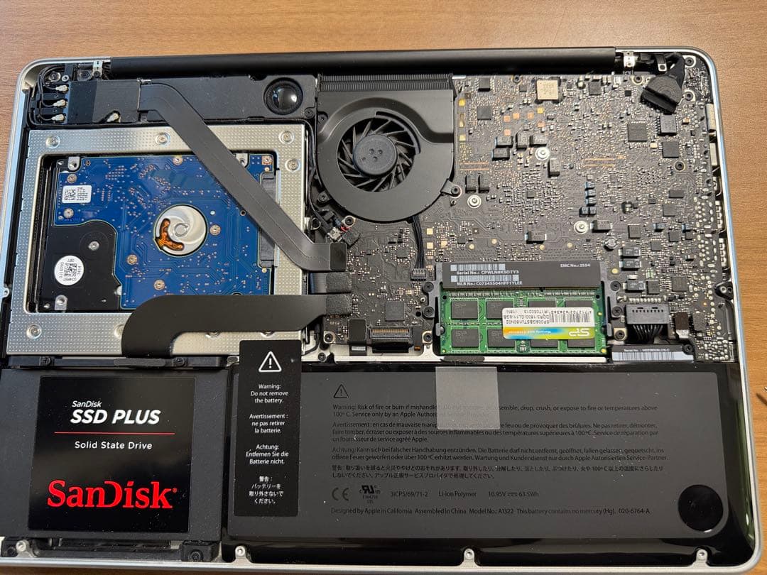 MacBook Pro 13 Mid2012 16GB SSD換装 HDD増設 - メルカリ