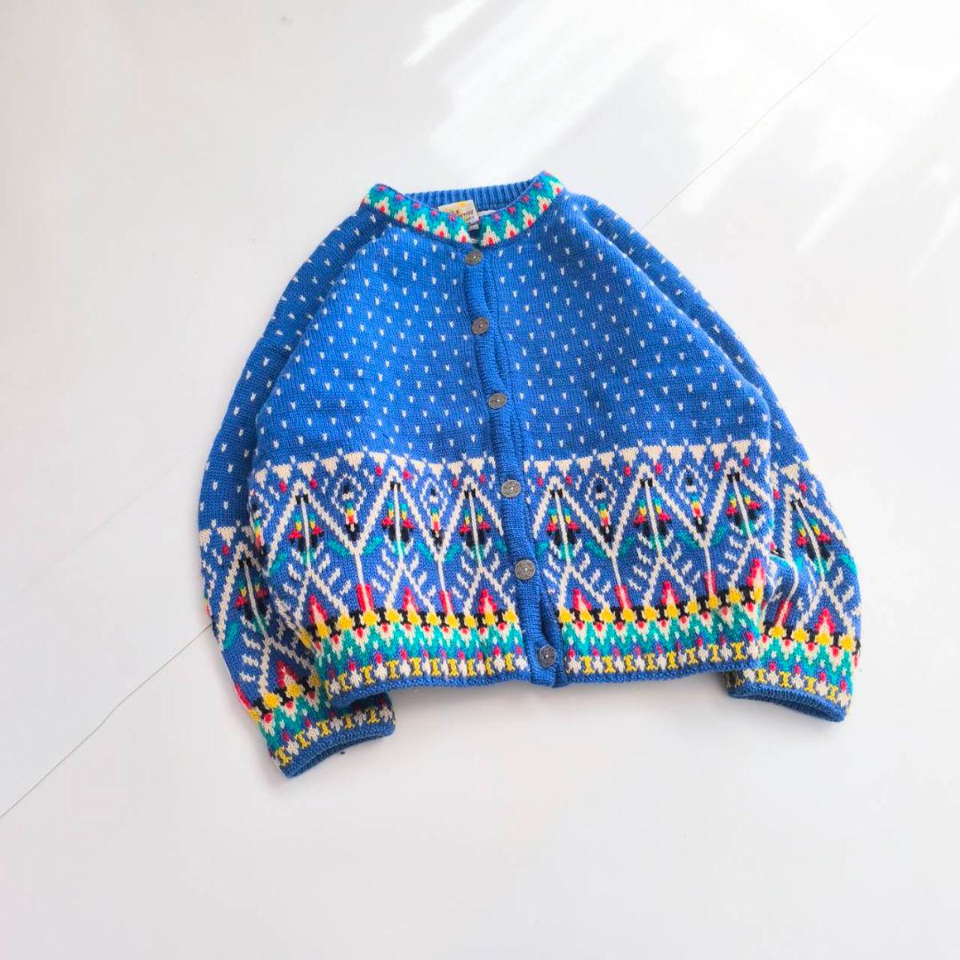 ダーレオブノルウェー ノルディックカーディガン チロリアンニット　花柄　　A1 ダーレオブノルウェー ノルディックカーディガン チロリアンニット 花