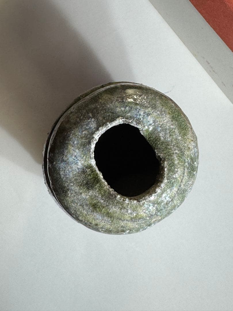 越前唐津焼】三好健太郎作 花入18センチ 割竹式登り窯