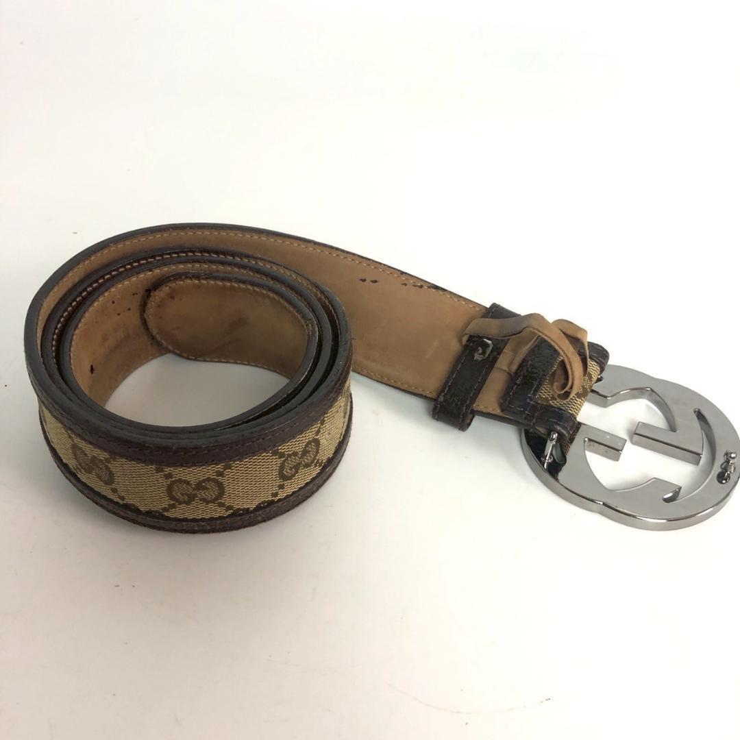GUCCI グッチ GG柄 ロゴ ベルト ブラウン レディース ブランド - メルカリ