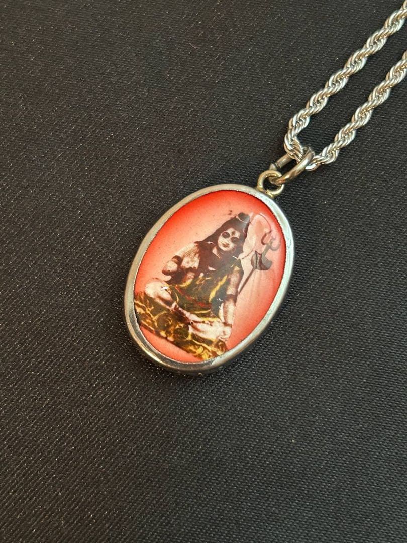 藤井風 イメージペンダント ネックレス 【オーム文字・シヴァ神・赤