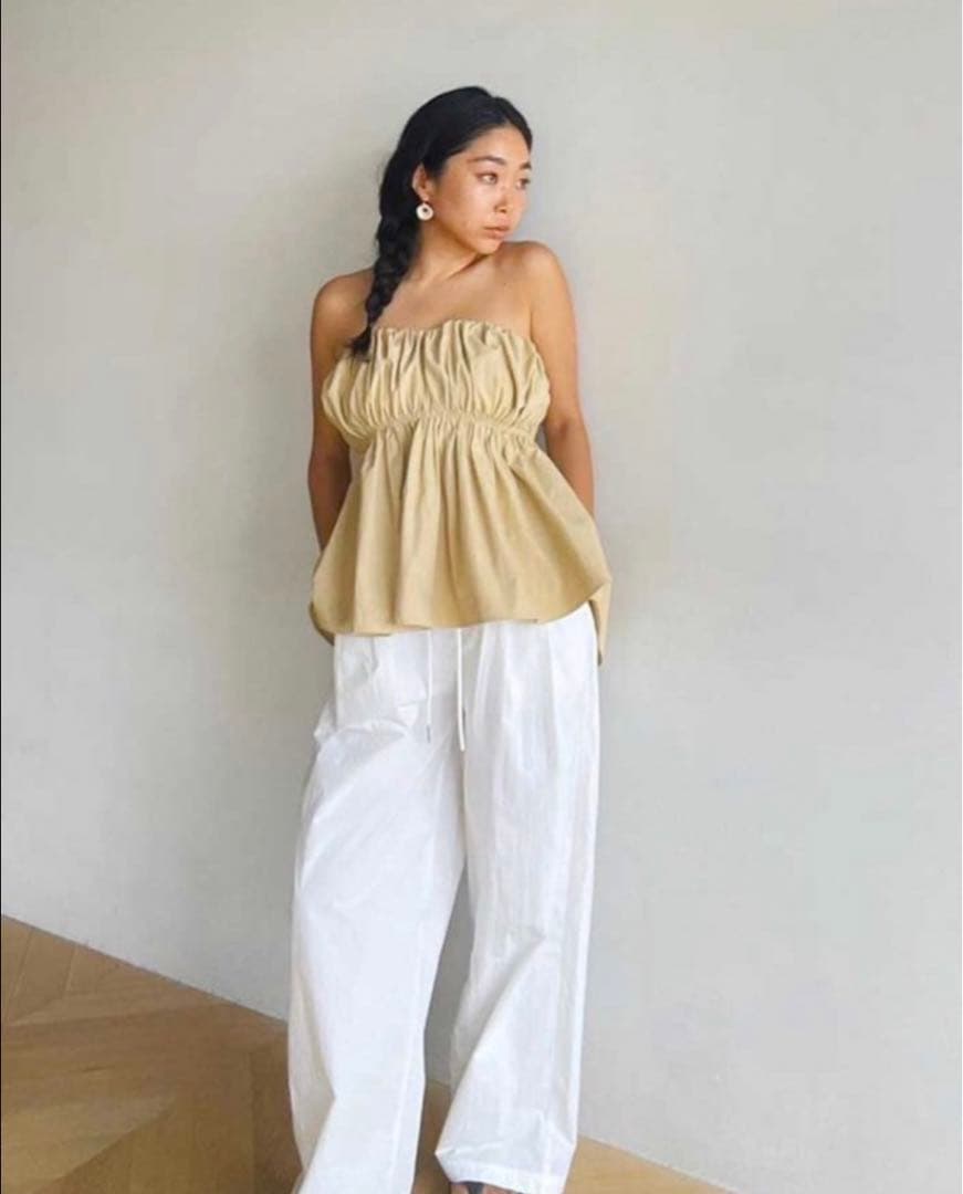 SRLウエストShapeパッドinベアトップス ハニーベージュM 新品未使用 SRLウエストShapeパッドinベアトップス ハニーベージュM 新品未使用