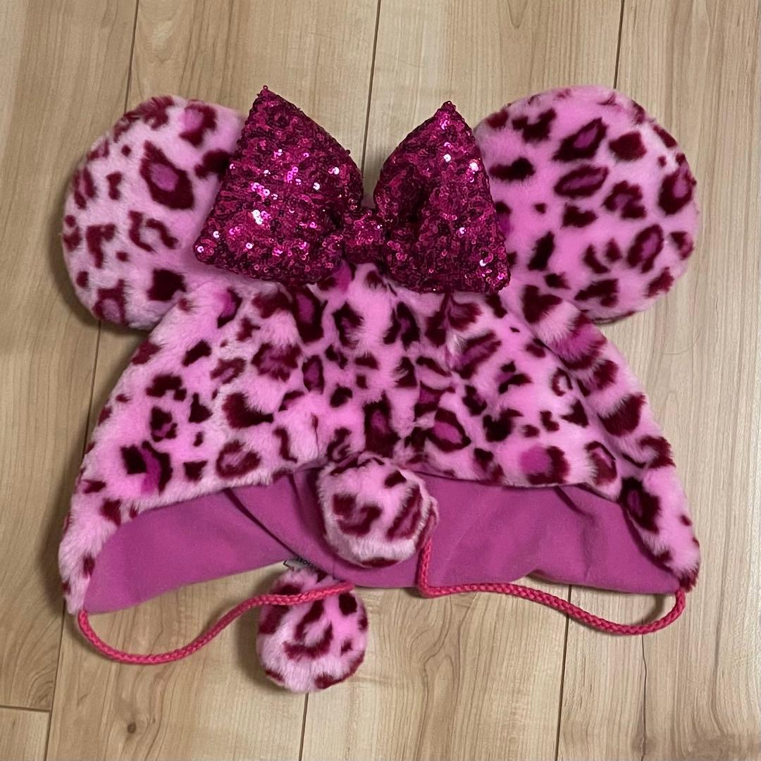 ディズニー ミニー ファンキャップ ヒョウ柄 ピンク - メルカリ
