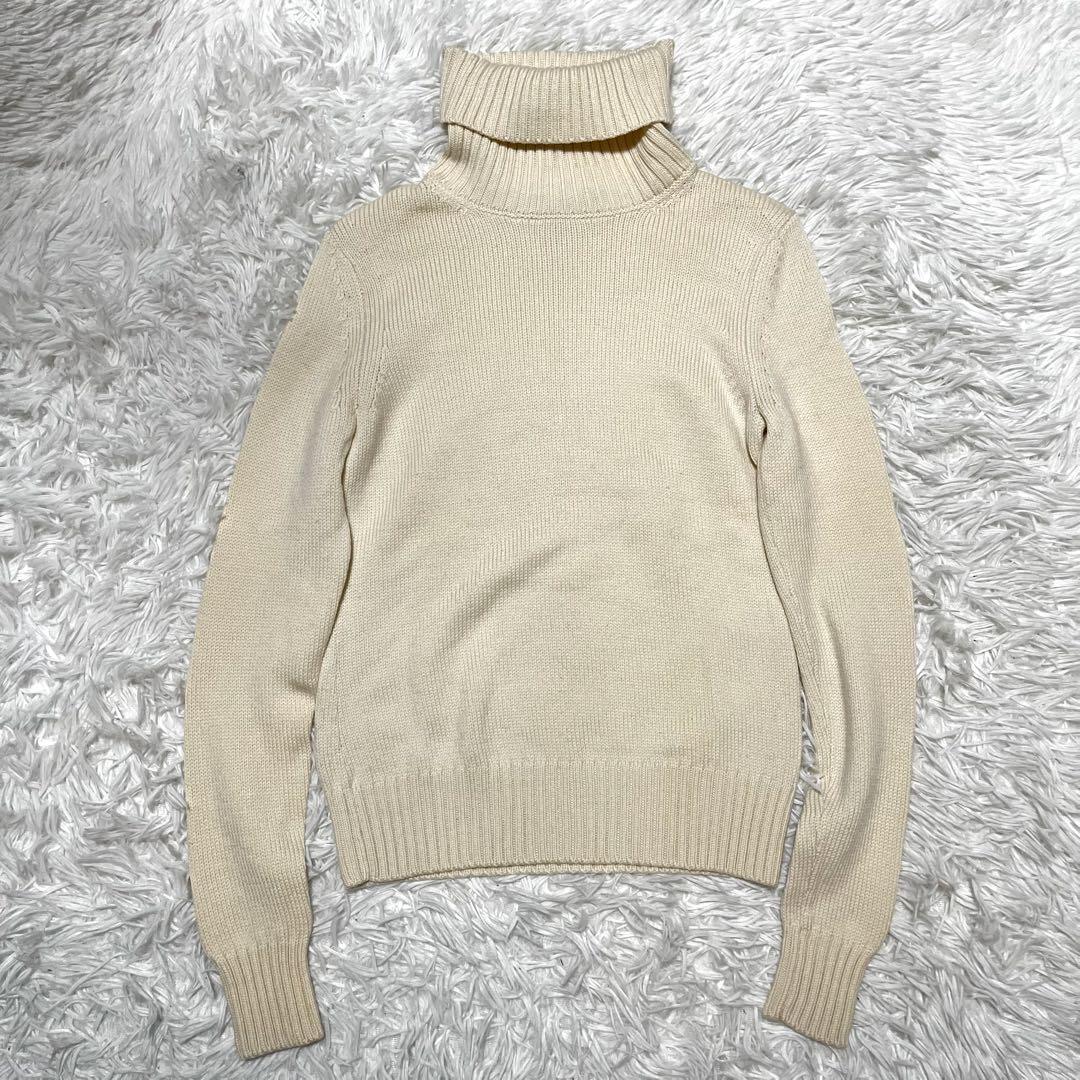 Theory セオリー タートルネック ニット ウール100% アイボリー S