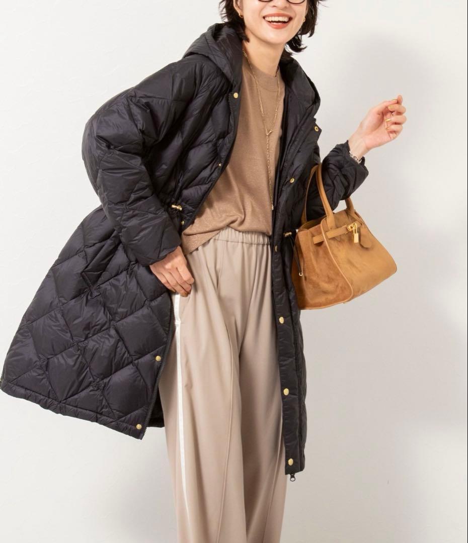 NOLLE’SとTAION 別注ミドル丈Aラインフードダウン TAION/タイオン】別注ミドル丈Aラインフードダウン（5-0205-6-08-001