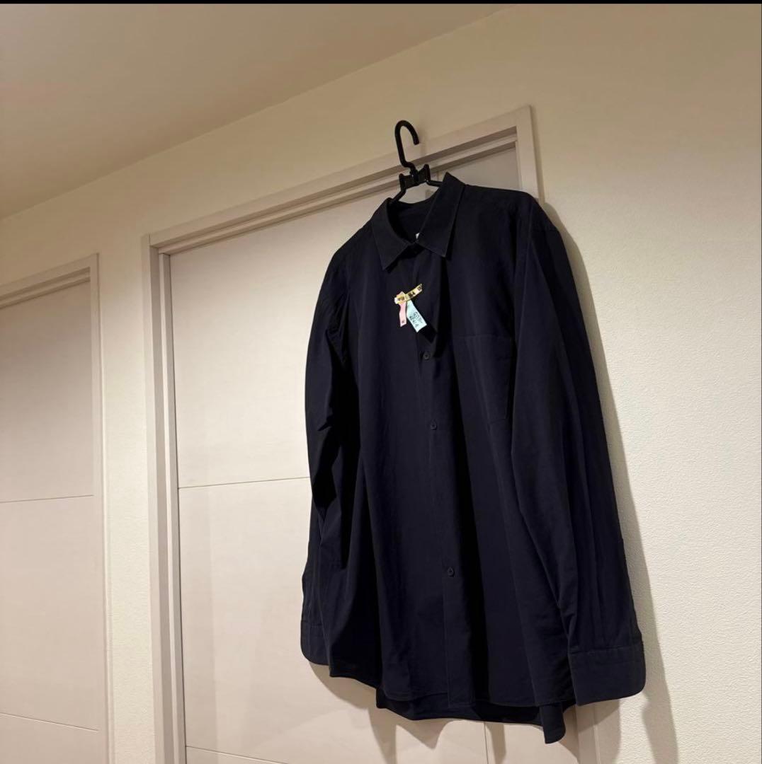 COMOLI コモリネイビー長袖シャツ ボタン COMOLI コモリシャツ, Navy – Navyblue