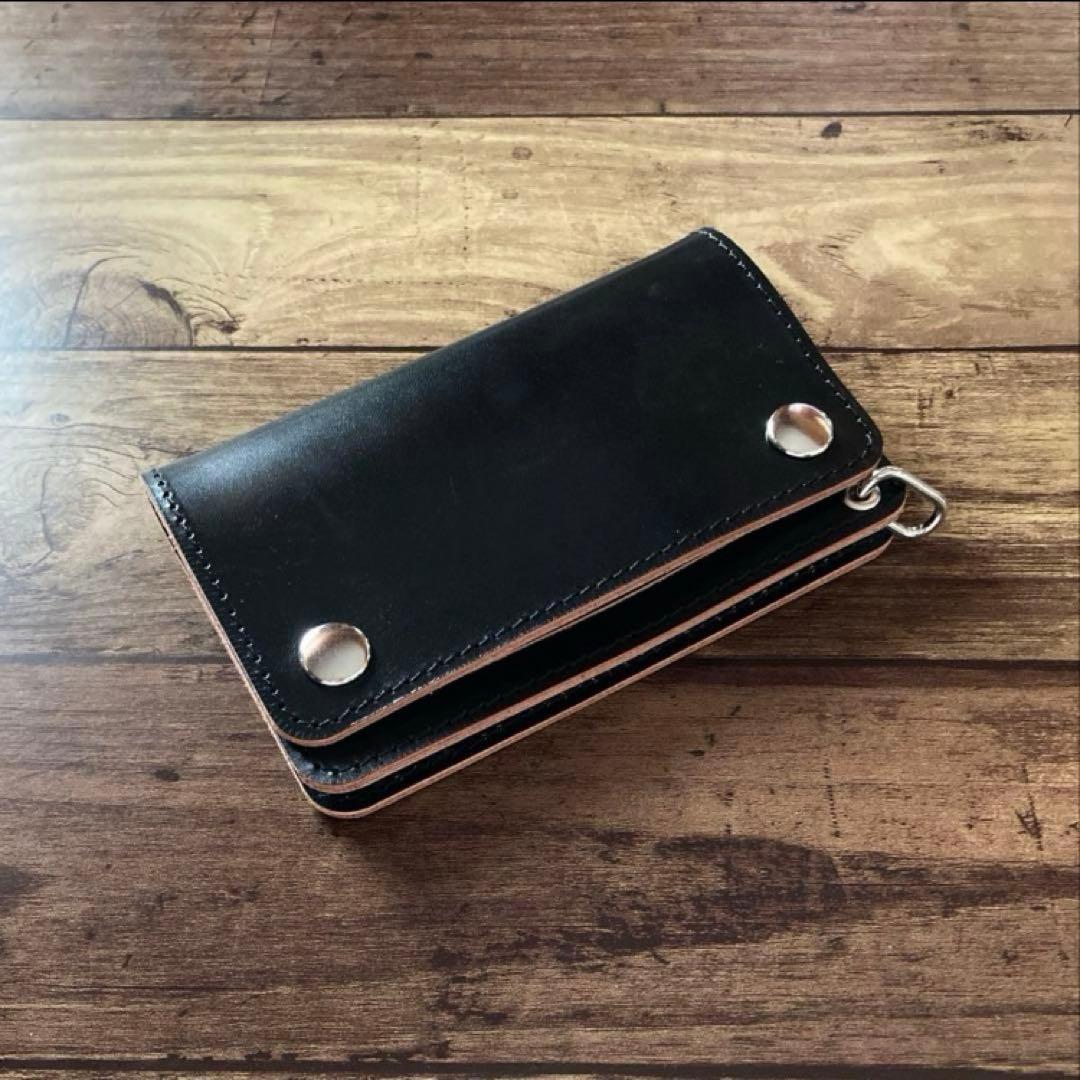 【高山道博】ミドルトラッカーウォレットアポロコンチョ【お札を折らずに収納】