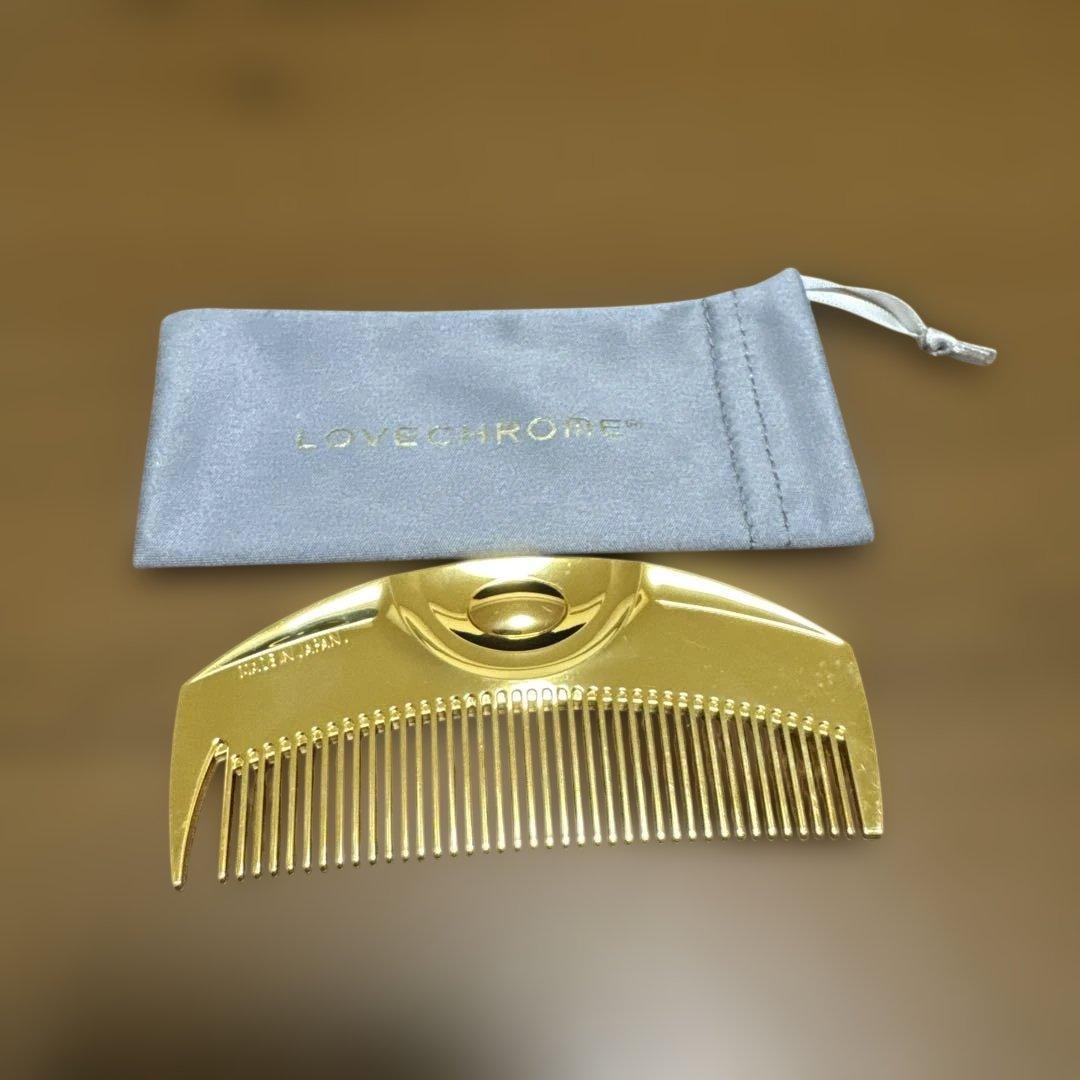 LOVE CHROME ゴールドコーム 専用ポーチ付き ラブクロム (R)K24GPツキ ゴールド