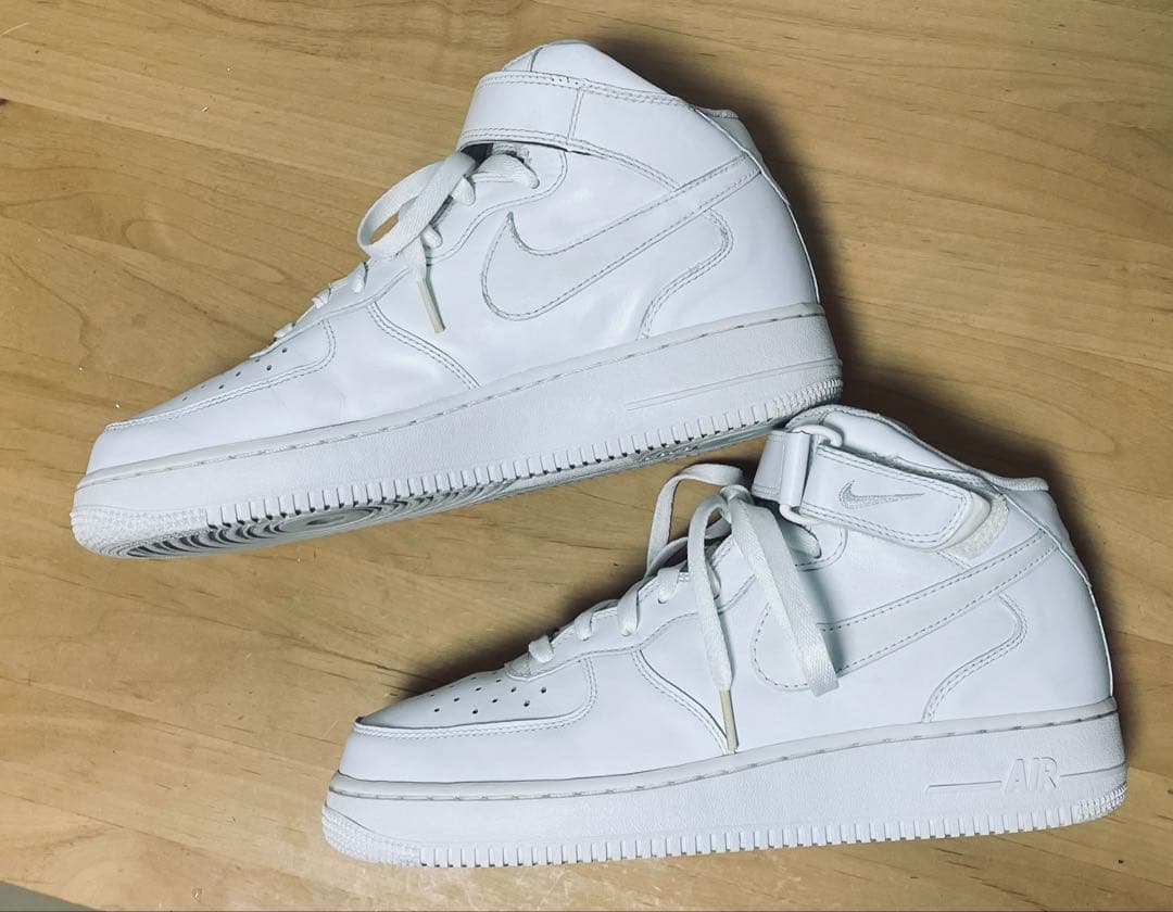 NIKE AIR FORCE 1 MID ホワイト 27cm Nike Air Force One 1 Mid Top White Men/Women/Grade School