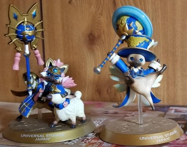 586◇アイルーフィギュア USJ 2014 2016 セット モンスターハンタ