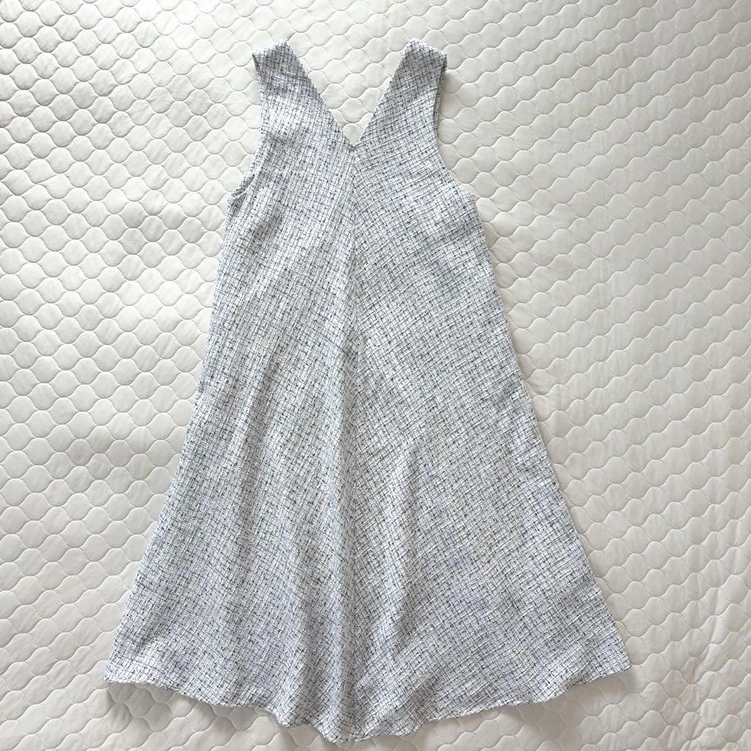 美品】BEARDSLEY✴︎ツイードフレアワンピース ホワイト サイズ1
