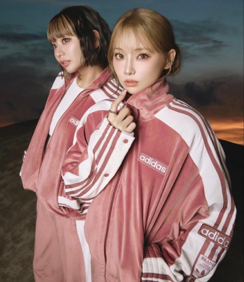 新品】アディダス adidasアディブレイク ベロア トップス ピンク S