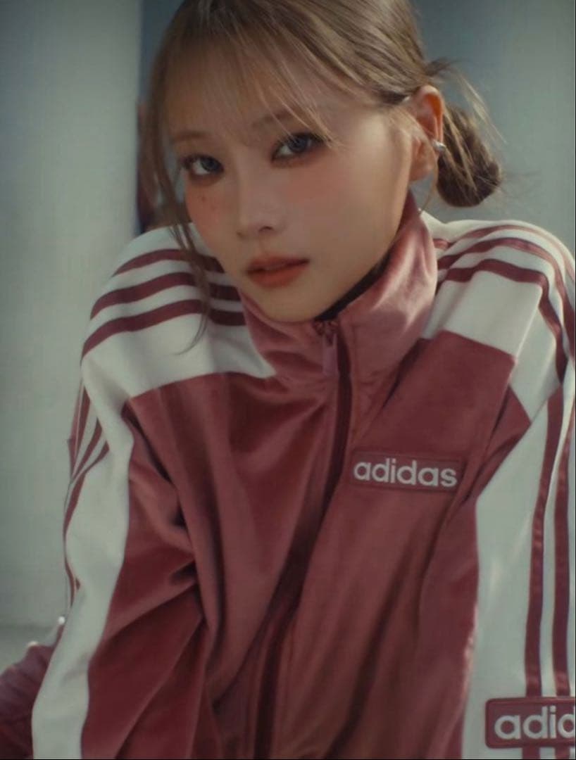 新品】アディダス adidasアディブレイク ベロア トップス ピンク S