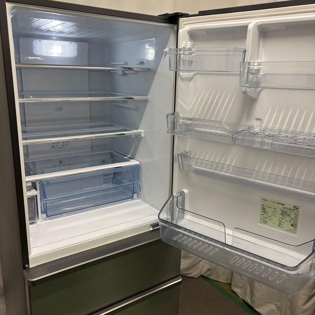 155 AQUA 冷蔵庫 シルバー 300ℓ〜400ℓ 綺麗 設置無料 安い‼️ - メルカリ