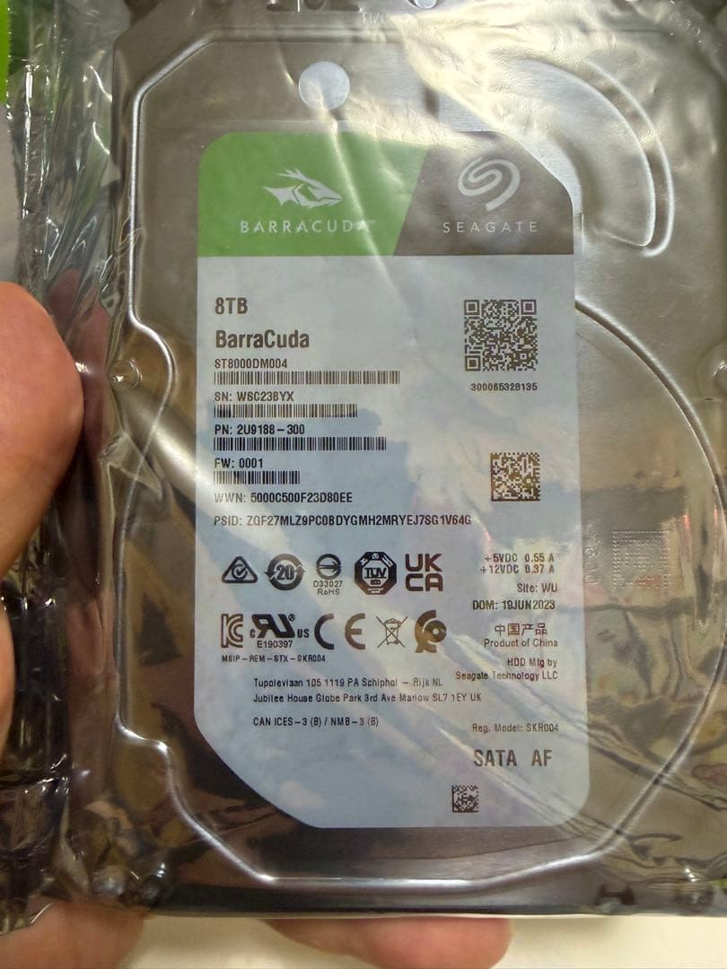 【早い者勝ち】Seagate 8TB BarrdCuda ST8000DM004