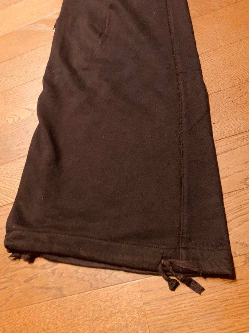 GOA ゴア ファー付きワイドフレアスウェットパンツ ブラック FREE