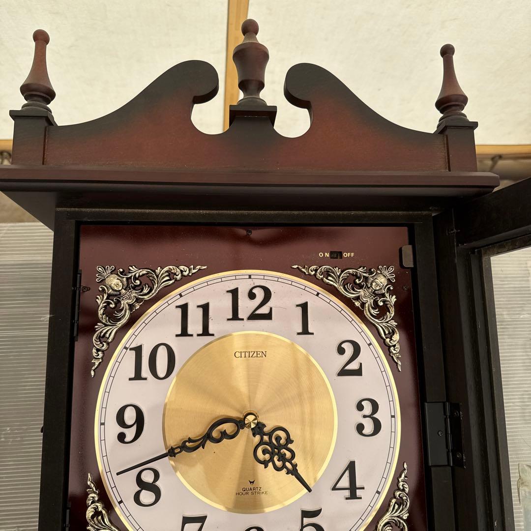シチズン 振り子時計 掛時計 柱時計 クオーツ 振り子時計 4MJ743