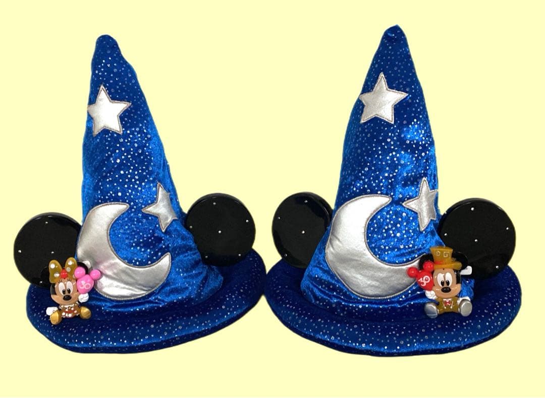 ☆ディズニー30周年☆ ファンタジア ミッキー 光る帽子×2 光るバッジ×2