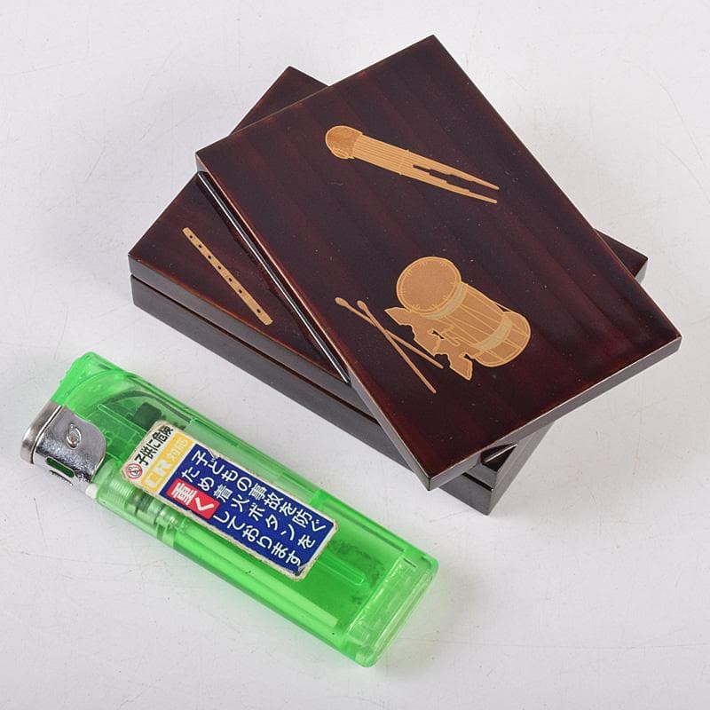 茶道具 熊谷秀穂作 惺斉好 和楽器蒔絵 歌書形香合 共箱 V R9009 - メルカリ