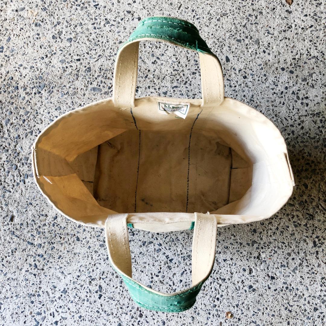 エルエルビーン トートバッグ 80s グリーン 2色タグ トーンタグ M