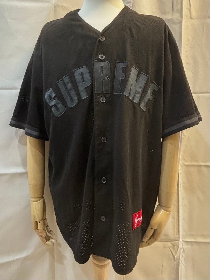 SUPREME　Ultrasuede Mesh Baseball Jersey Supreme Ultrasuede Mesh Baseball Jersey (SS24) - $128