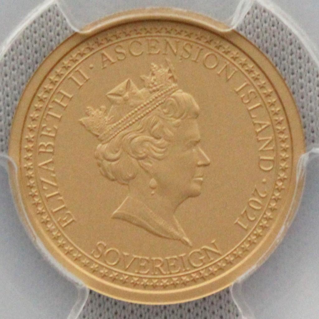 2021年 アセンション島 ジョセフ ボノミ ソブリン 金貨 PCGS PR70